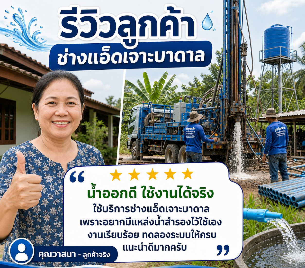 ผลงานรับเจาะบ่อบาดาล 2