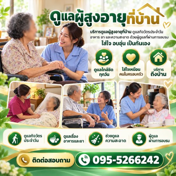 ทีมผู้ดูแลผู้ป่วย-ผู้สูงอายุมืออาชีพ CareAtHome #01