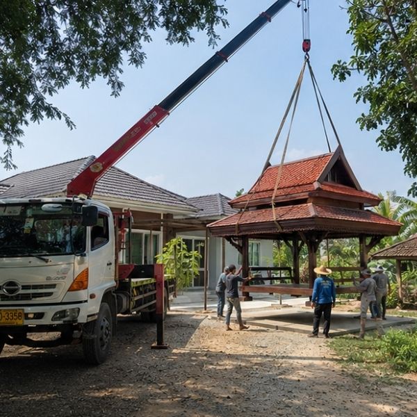 ผลงาน รับยกบ้านดีดบ้าน