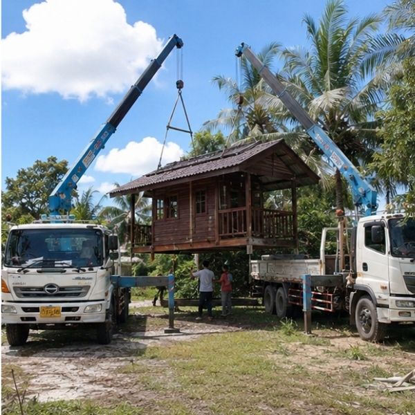 ผลงาน รับยกบ้านดีดบ้าน