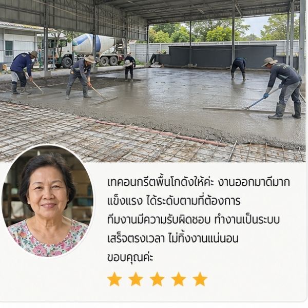 รีวิวลูกค้า ConcretePro บ้านจัดสรร จ.ชลบุรี