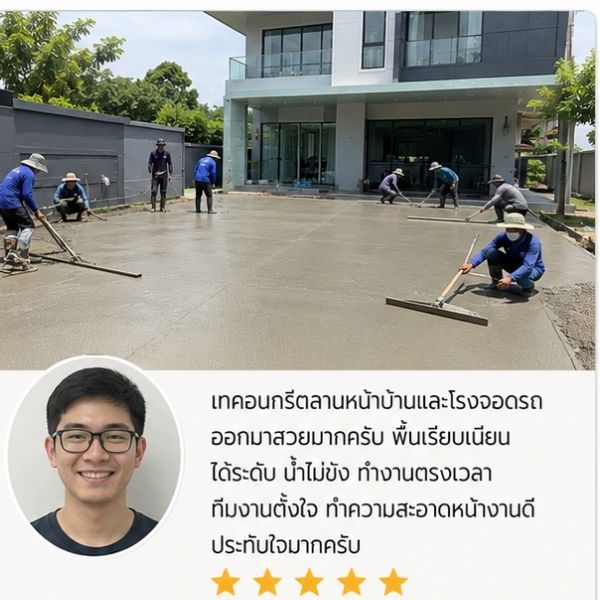 รีวิวลูกค้า ConcretePro ลานอเนกประสงค์ จ.ระยอง