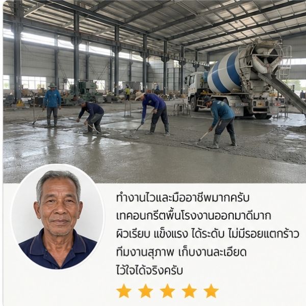 รีวิวลูกค้า ConcretePro โรงงาน จ.ฉะเชิงเทรา