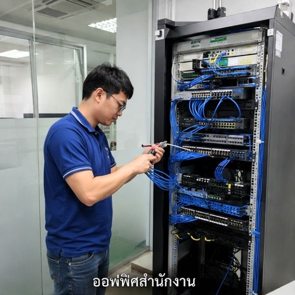 เดินสาย LAN ระบบเครือข่าย ตู้ Rack โดย CCTVPro