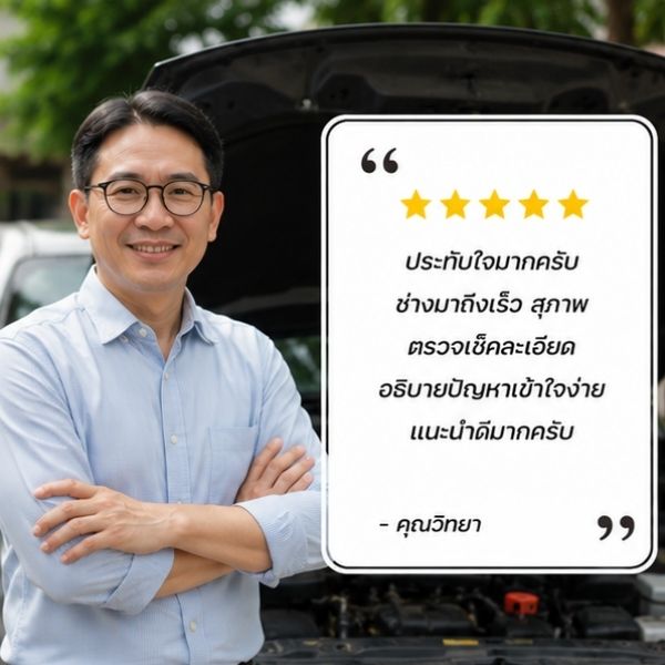 รีวิวลูกค้าปะยางข้างทาง