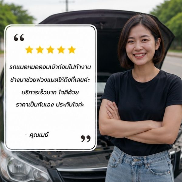 รีวิวลูกค้าซ่อมรถนอกสถานที่
