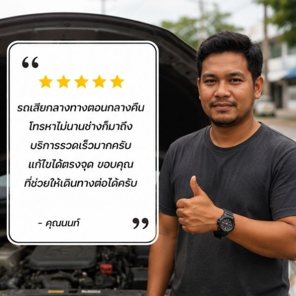 รีวิวลูกค้าเปลี่ยนแบตถึงบ้าน