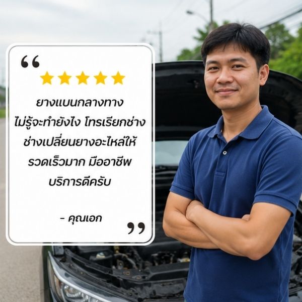 รีวิวลูกค้าปะยางรถใหญ่ด่วน