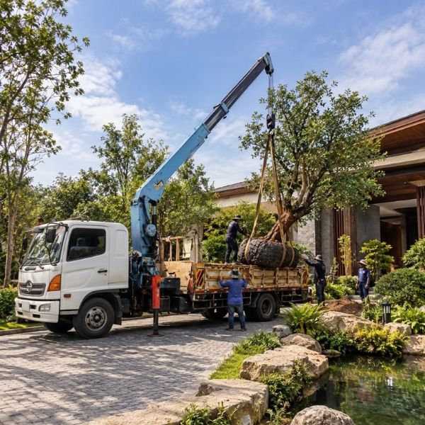 ขุดล้อมย้ายต้นไม้ CreamTreeGarden #45
