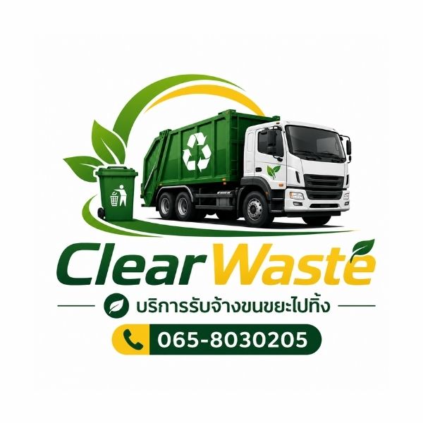 โลโก้ ClearWaste รับขนขยะไปทิ้ง เคลียร์พื้นที่