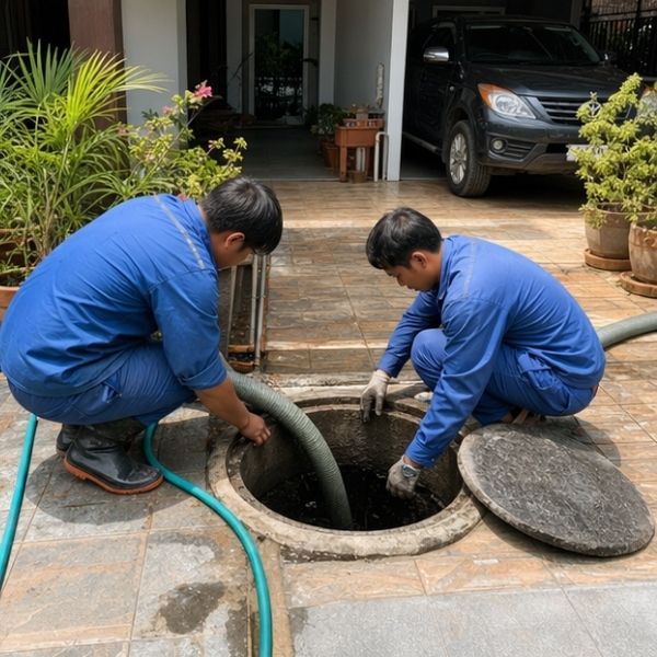 ผลงานล้างบ่อไขมันร้านอาหาร สูบส้วม-ดูดส้วม #4