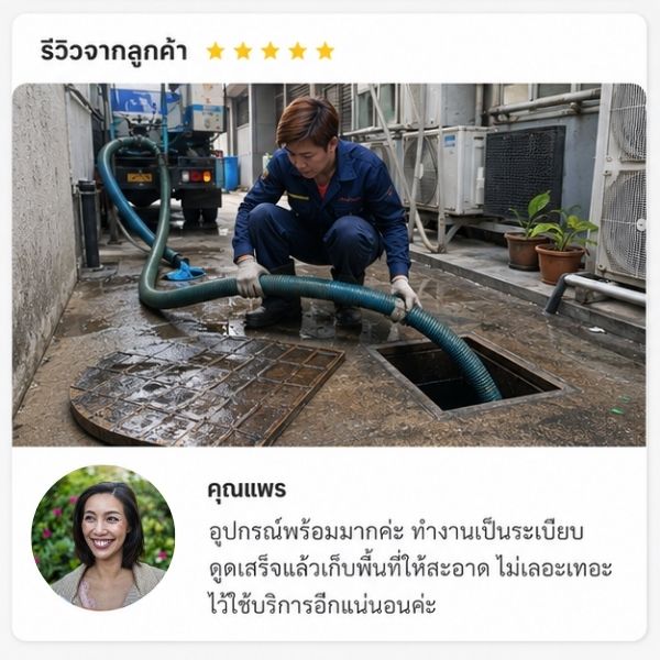 รีวิวลูกค้า สูบส้วม-ดูดส้วม คุณอารีย์