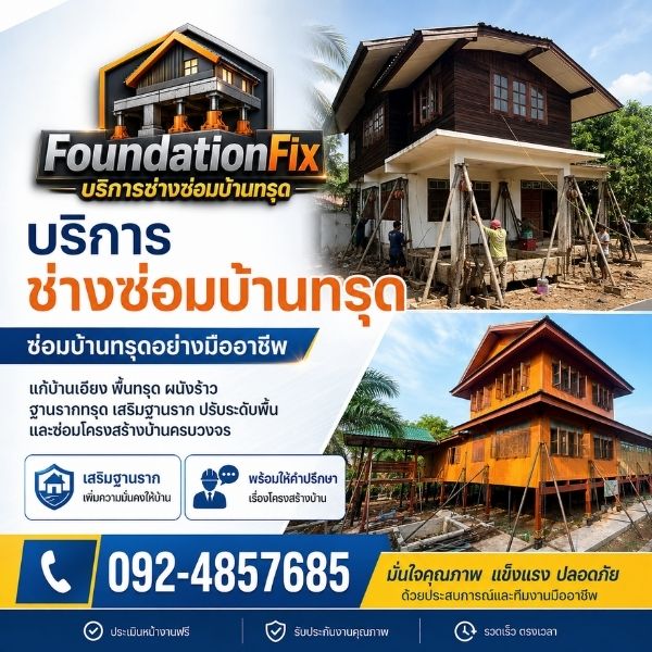 ทำไมต้องเลือก FoundationFix ซ่อมบ้านทรุด สะพานใหม่