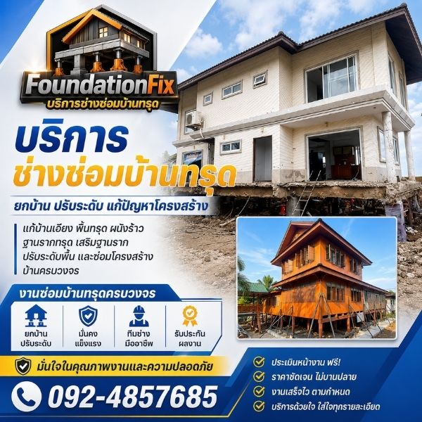 เทคนิคซ่อมบ้านทรุด