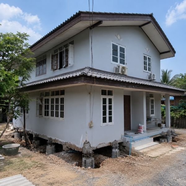 ซ่อมบ้านทรุด แก้บ้านเอียง