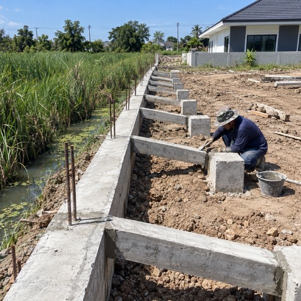 แก้กำแพงรั้วบ้านเอียง FenceFix #27