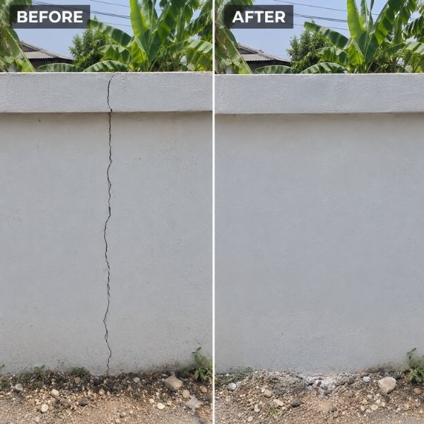 แก้กำแพงรั้วบ้านเอียง FenceFix #45