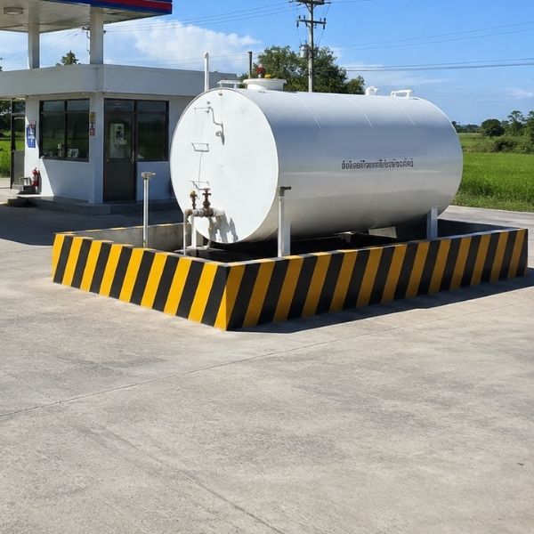 ลานคอนกรีตและหลังคาปั๊ม FuelStation #14