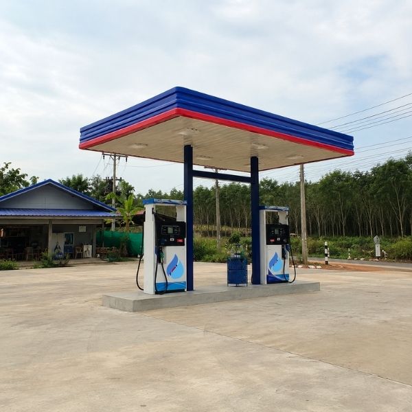 ลานคอนกรีตและหลังคาปั๊ม FuelStation #25