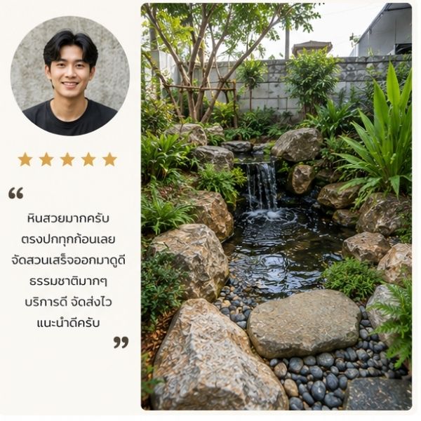 รีวิวลูกค้า Stonefalls Design คุณวันวิสา น. เจ้าของร้านอาหาร