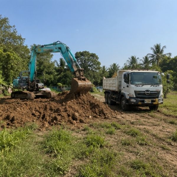 ผลงานทำถนนลูกรัง โดย EarthMove