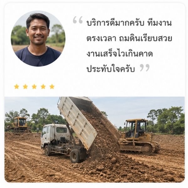 รีวิวลูกค้า EarthMove ถมดิน จ.ชลบุรี