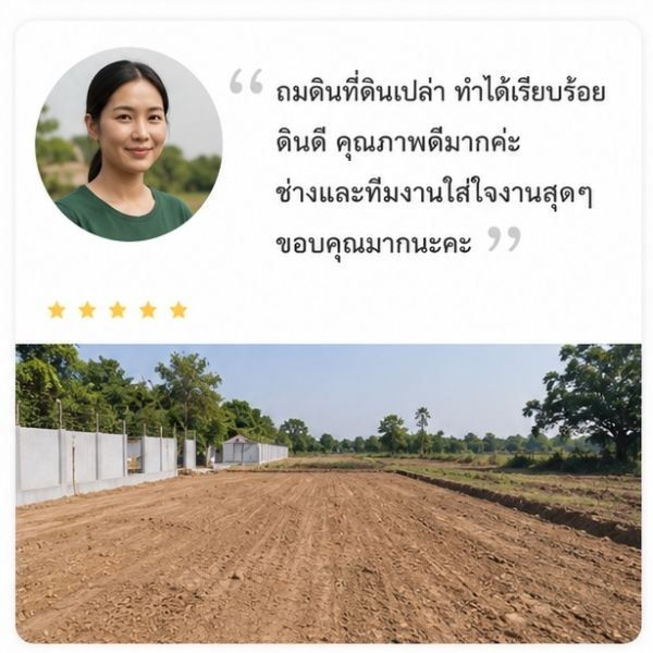 รีวิวลูกค้า EarthMove ขุดสระ-ถมดิน จ.ฉะเชิงเทรา