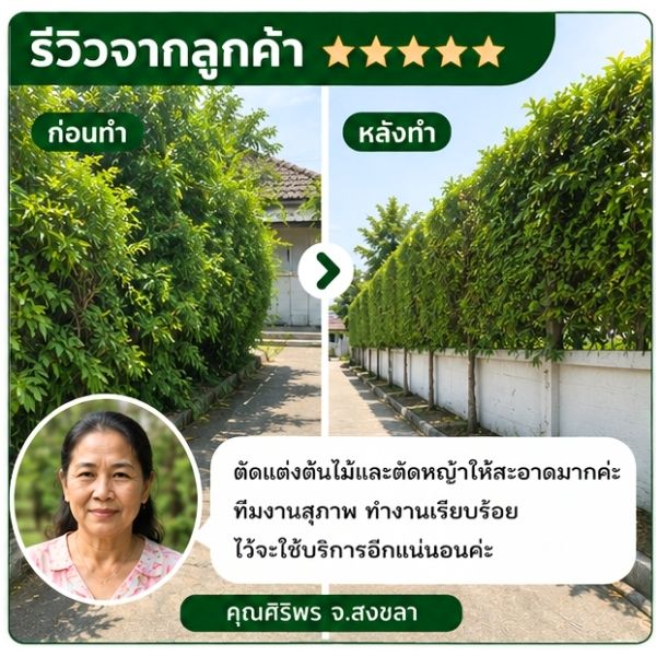 ทำรีวิวลูกค้าให้ช่วยเพิ่มยอดจองงานตัดหญ้า