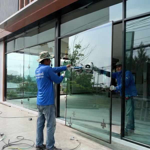 ผลงานประตูอลูมิเนียมบานเลื่อน GlassWorks ช่างกระจก-อลูมิเนียม #4