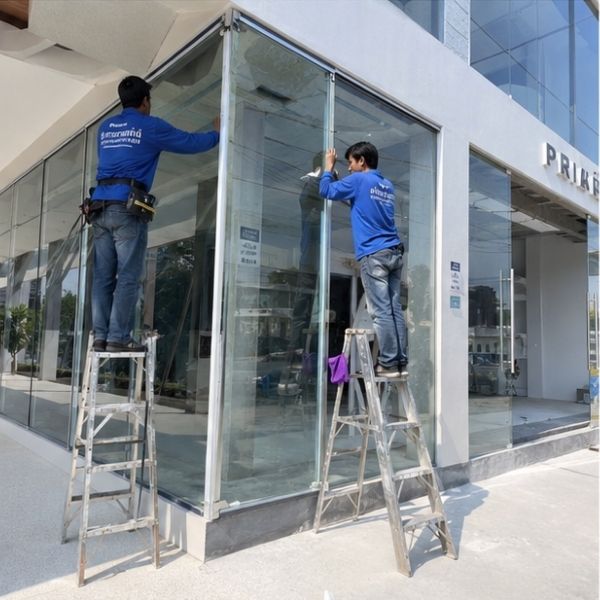 ผลงานหน้าต่างอลูมิเนียม GlassWorks ช่างกระจก-อลูมิเนียม #5