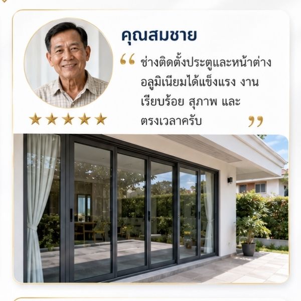 รีวิวลูกค้า GlassWorks ช่างกระจก-อลูมิเนียม คุณธงชัย