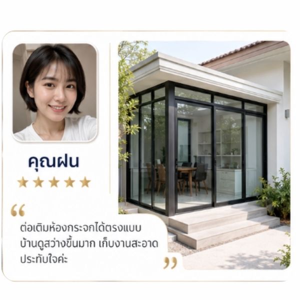 รีวิวลูกค้า GlassWorks ช่างกระจก-อลูมิเนียม คุณสุรีย์