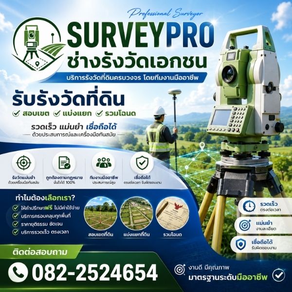 ทีม Surveypro ช่างรังวัดมืออาชีพ