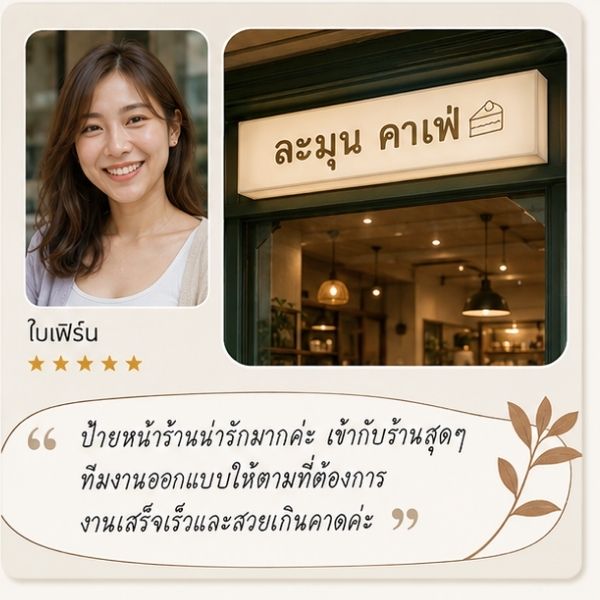 รีวิวลูกค้า Nexsign ร้านคาเฟ่ กรุงเทพฯ