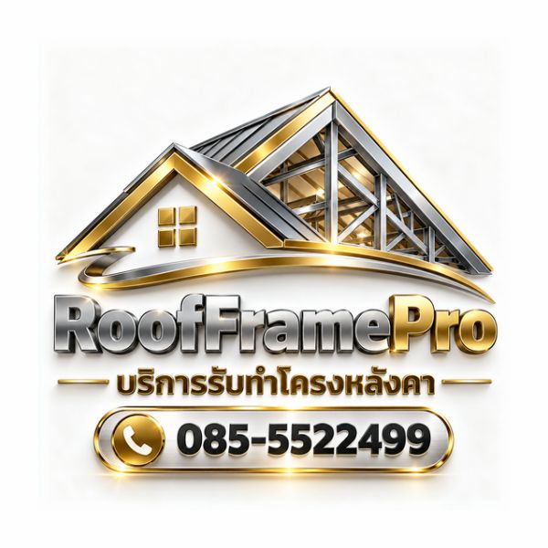 โลโก้ RoofFramePro บริการรับทำโครงหลังคา ต่อเติมบ้าน เหล็กดัด ราวบันได กันสาด และงานเชื่อมทุกชนิด สำหรับบ้าน อาคาร ร้านค้า โรงงาน และพื้นที่ต่อเติม โดยทีมช่างมืออาชีพ
