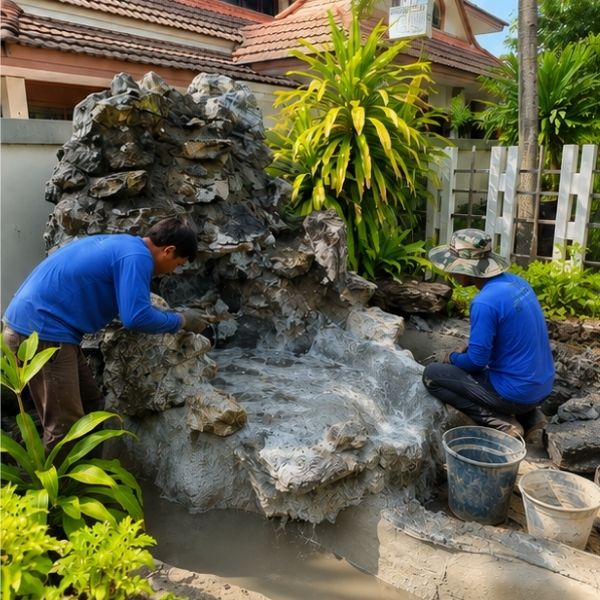 ผลงานบ่อปลาคาร์ป StoneFalls #26