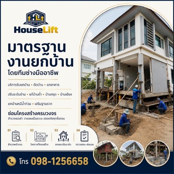 ทีมช่าง HouseLift รับยกบ้านดีดบ้านมืออาชีพ
