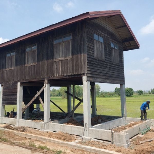 ผลงานยกบ้านไม้ HouseLift #41