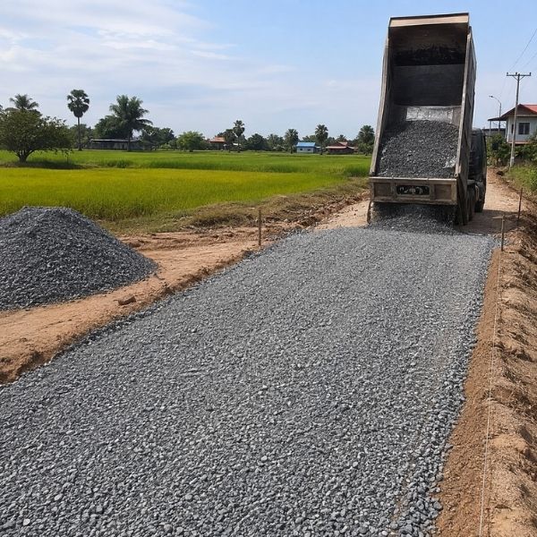 ผลงานถมที่ เทพื้น ทำถนน StoneWorks #14