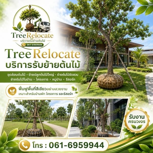 ทีมงาน TreeRelocate รับย้ายต้นไม้มืออาชีพ