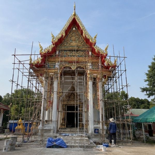 ผลงานซ่อมหลังคาวัด โดย TempleCare