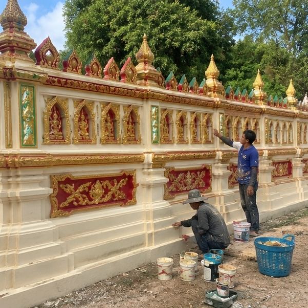 ผลงานปิดทองลวดลายไทย โดย TempleCare