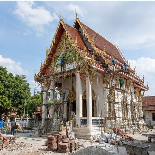 ผลงานซ่อมรั้ววัด โดย TempleCare