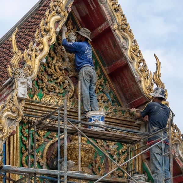 ผลงานซ่อมรั้ววัด โดย TempleCare