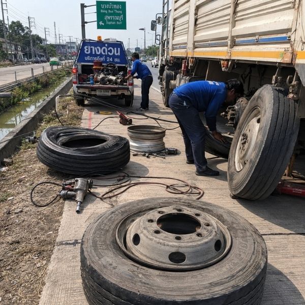 ผลงานปะยางนอกสถานที่ TireRescue #34