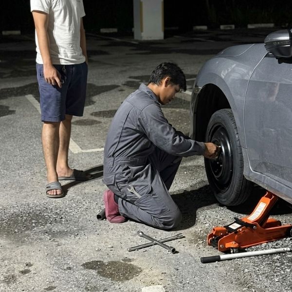 ผลงานปะยางนอกสถานที่ TireRescue #41