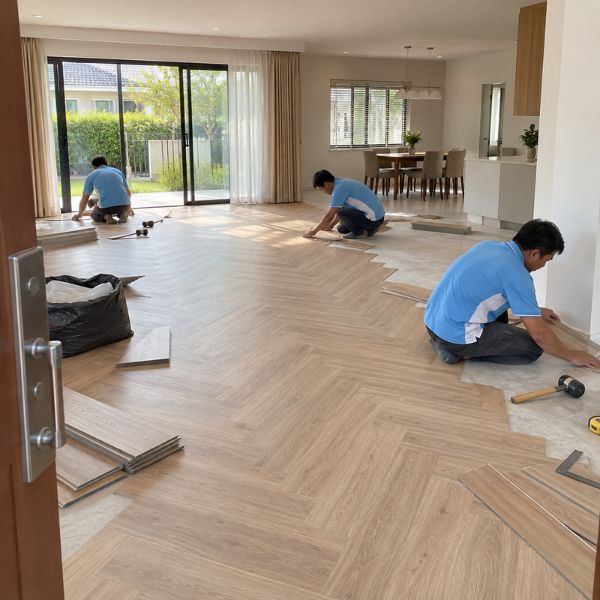 งานปูพื้นเรียบร้อย VinylFloorPro #20