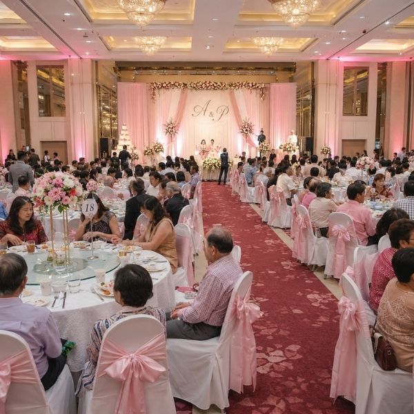ผลงานโต๊ะจีนงานแต่ง โดย Weddream