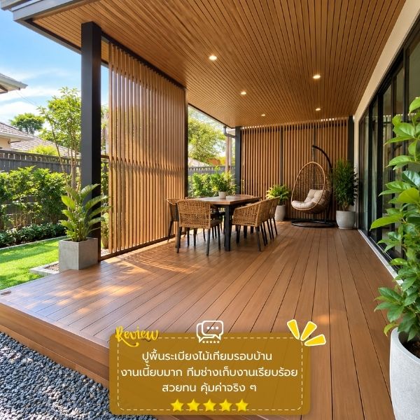 รีวิวลูกค้าผลงานพื้นไม้เทียม WoodWorks #51