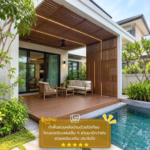 รีวิวลูกค้าผลงานพื้นไม้เทียม WoodWorks #52
